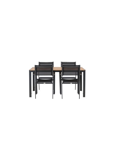 Matgrupp Break med Copacabana matstolar, 150 × 90 cm