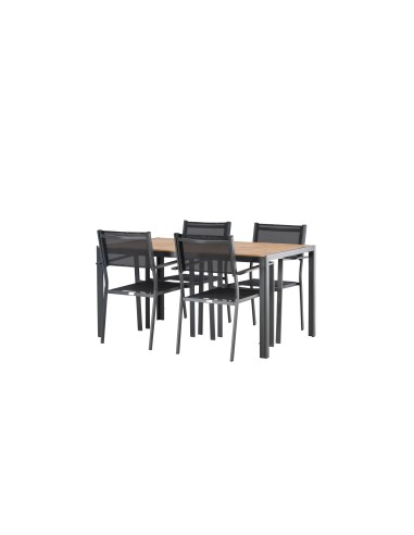 Matgrupp Break med Copacabana matstolar, 150 × 90 cm