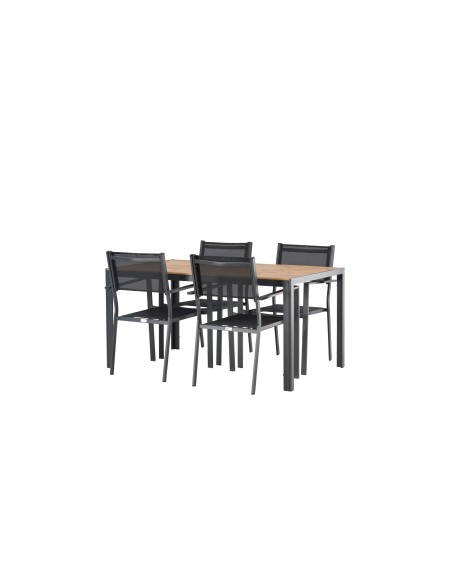 Matgrupp Break med Copacabana matstolar, 150 × 90 cm