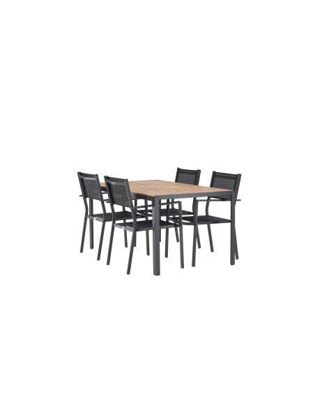 Matgrupp Break med Copacabana matstolar, 150 × 90 cm