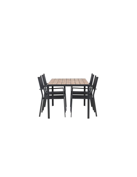 Matgrupp Break med Copacabana matstolar, 150 × 90 cm