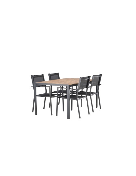 Matgrupp Break med Copacabana matstolar, 150 × 90 cm