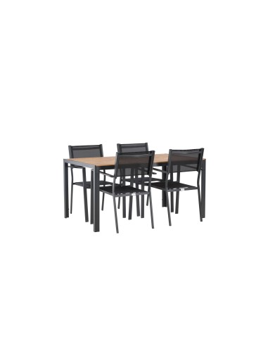 Matgrupp Break med Copacabana matstolar, 150 × 90 cm