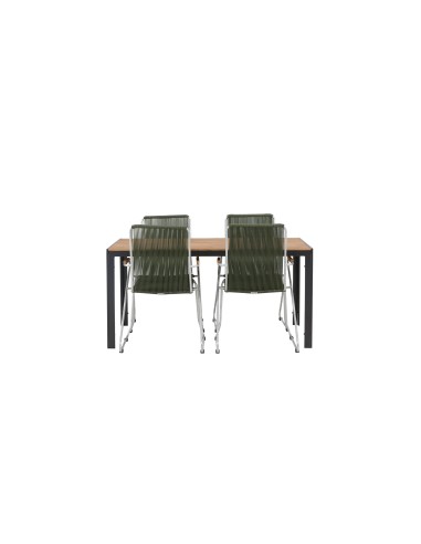 Matgrupp Break med Bois matstolar, 150 × 90 cm