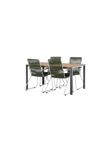 Matgrupp Break med Bois matstolar, 150 × 90 cm