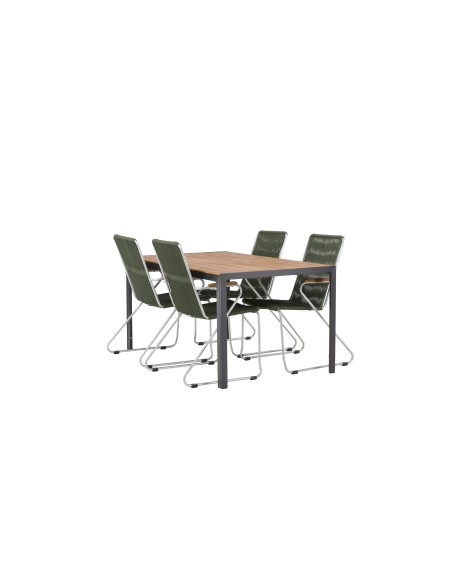 Matgrupp Break med Bois matstolar, 150 × 90 cm