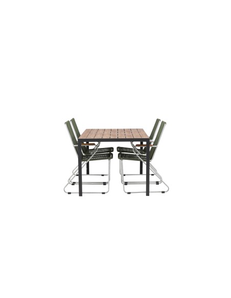 Matgrupp Break med Bois matstolar, 150 × 90 cm