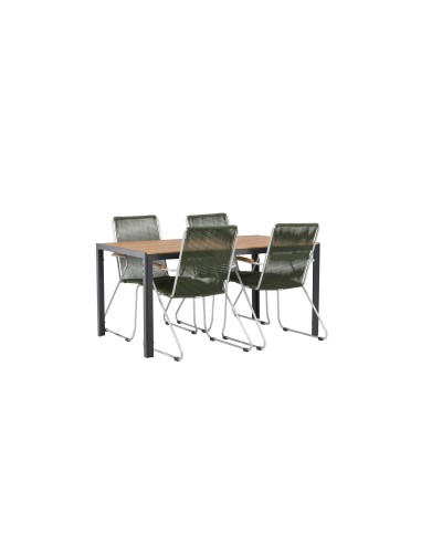 Matgrupp Break med Bois matstolar, 150 × 90 cm