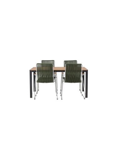 Matgrupp Break med Bois matstolar, 150 × 90 cm