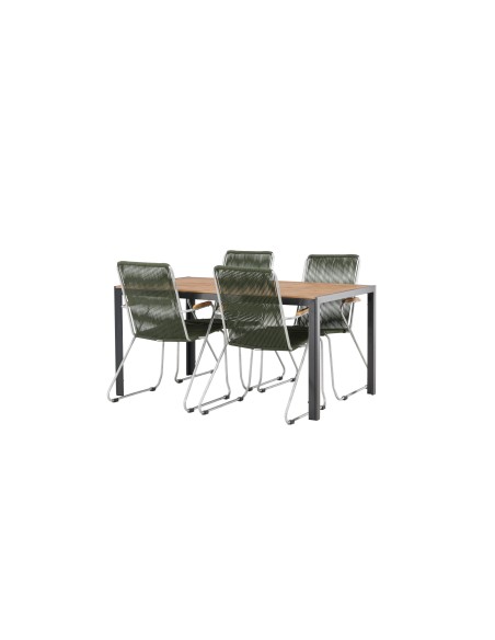 Matgrupp Break med Bois matstolar, 150 × 90 cm