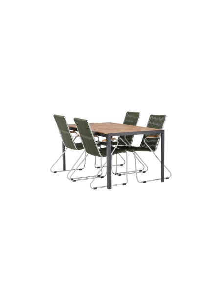 Matgrupp Break med Bois matstolar, 150 × 90 cm