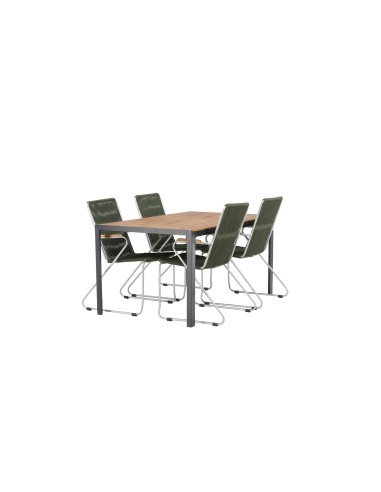 Matgrupp Break med Bois matstolar, 150 × 90 cm