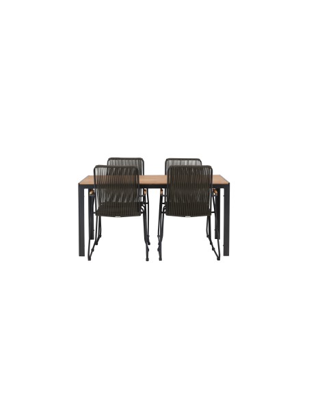 Matgrupp Break med Bois matstolar, 150 × 90 cm