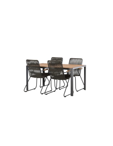 Matgrupp Break med Bois matstolar, 150 × 90 cm