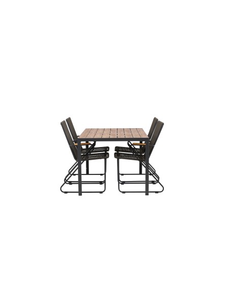 Matgrupp Break med Bois matstolar, 150 × 90 cm
