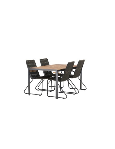 Matgrupp Break med Bois matstolar, 150 × 90 cm