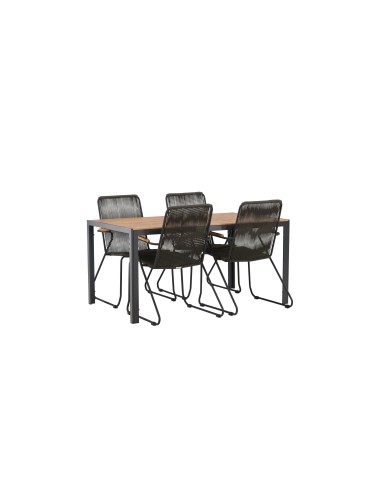 Matgrupp Break med Bois matstolar, 150 × 90 cm