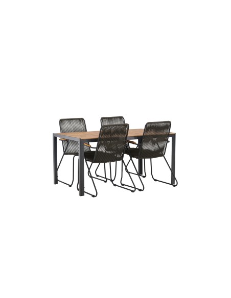 Matgrupp Break med Bois matstolar, 150 × 90 cm