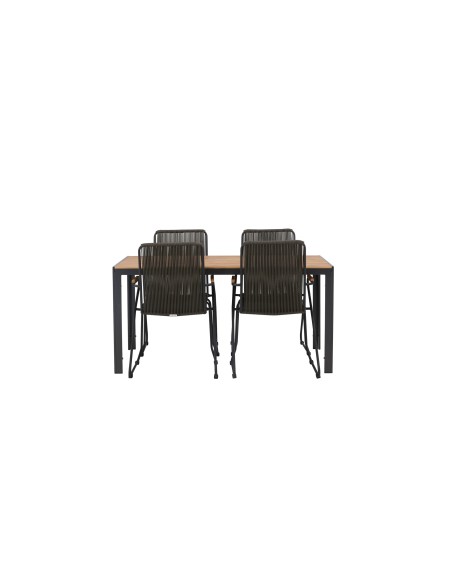 Matgrupp Break med Bois matstolar, 150 × 90 cm