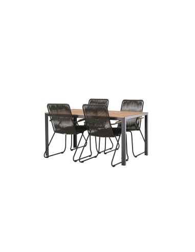 Matgrupp Break med Bois matstolar, 150 × 90 cm