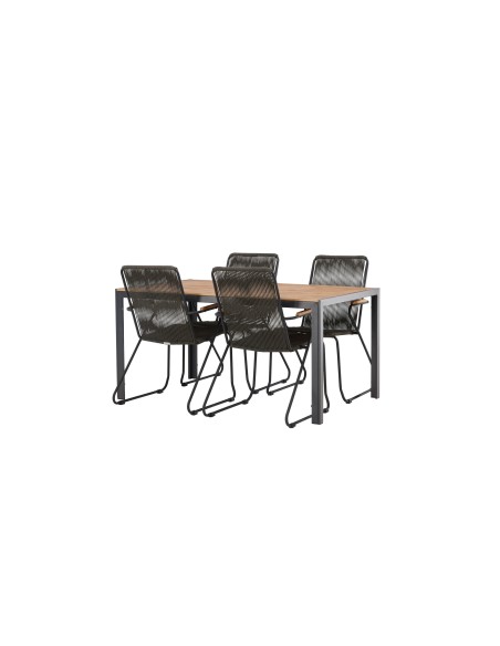 Matgrupp Break med Bois matstolar, 150 × 90 cm
