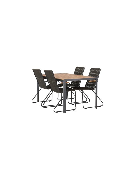Matgrupp Break med Bois matstolar, 150 × 90 cm