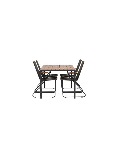Matgrupp Break med Bois matstolar, 150 × 90 cm