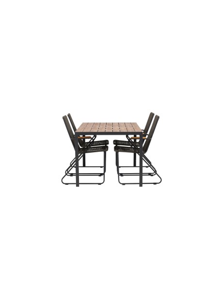 Matgrupp Break med Bois matstolar, 150 × 90 cm