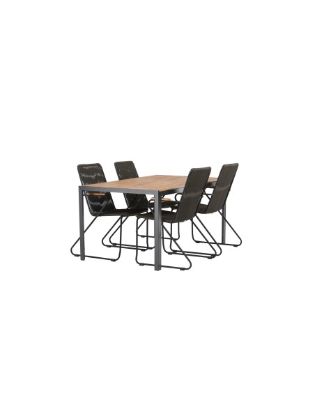 Matgrupp Break med Bois matstolar, 150 × 90 cm
