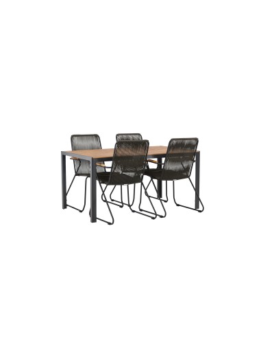 Matgrupp Break med Bois matstolar, 150 × 90 cm