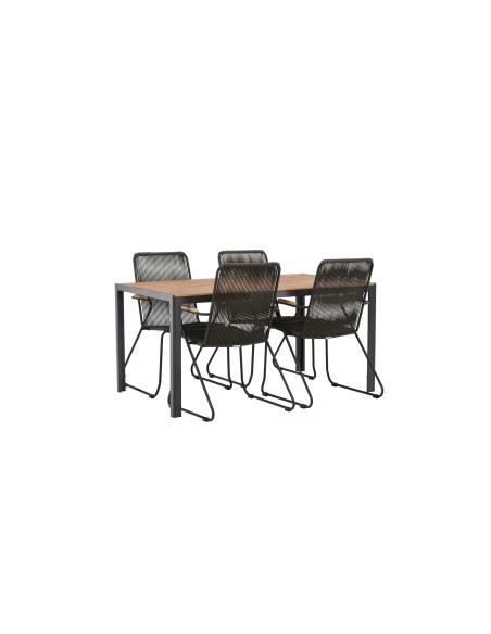 Matgrupp Break med Bois matstolar, 150 × 90 cm