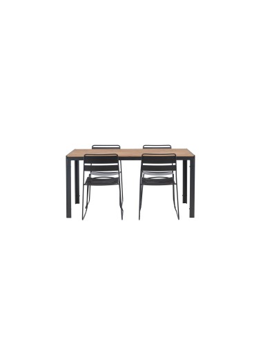 Matgrupp Break med Lina matstolar, 150 × 90 cm