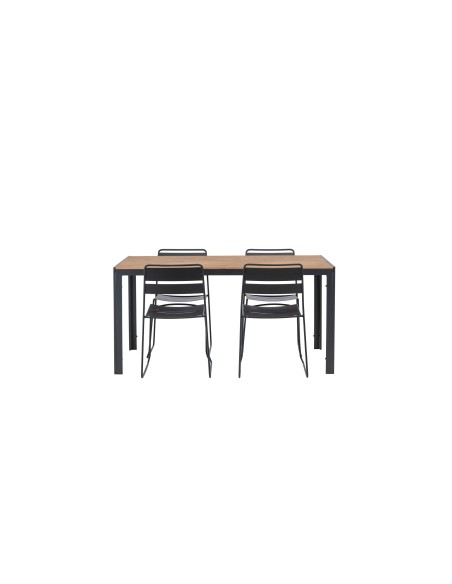 Matgrupp Break med Lina matstolar, 150 × 90 cm