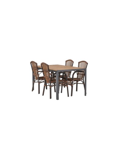 Matgrupp Break med Galera matstolar, 150 × 90 cm