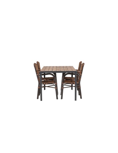 Matgrupp Break med Galera matstolar, 150 × 90 cm