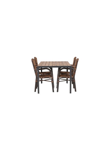 Matgrupp Break med Galera matstolar, 150 × 90 cm