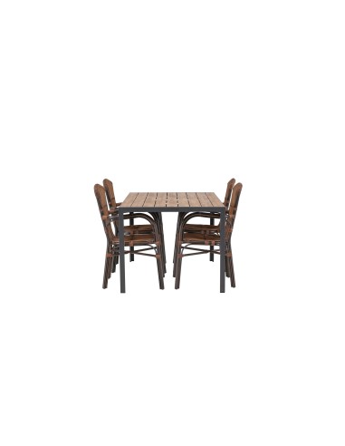 Matgrupp Break med Galera matstolar, 150 × 90 cm