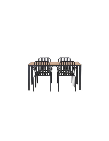 Matgrupp Break med Peking matstolar, 150 × 90 cm