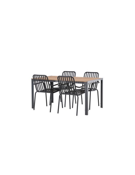 Matgrupp Break med Peking matstolar, 150 × 90 cm