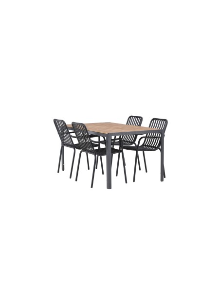 Matgrupp Break med Peking matstolar, 150 × 90 cm