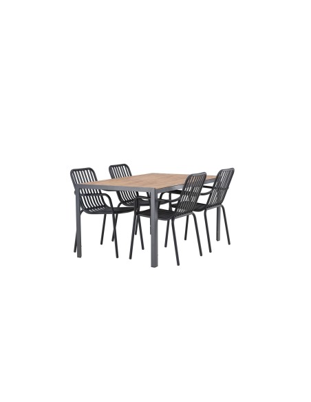 Matgrupp Break med Peking matstolar, 150 × 90 cm