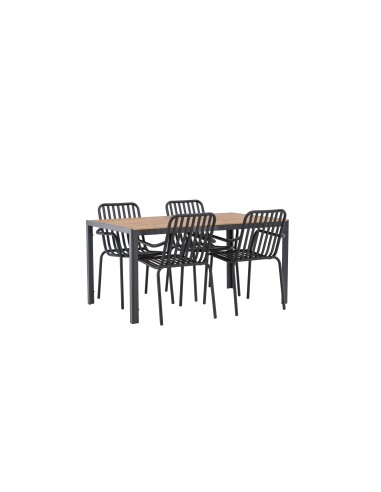 Matgrupp Break med Peking matstolar, 150 × 90 cm