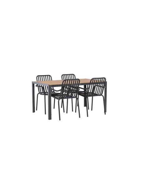 Matgrupp Break med Peking matstolar, 150 × 90 cm