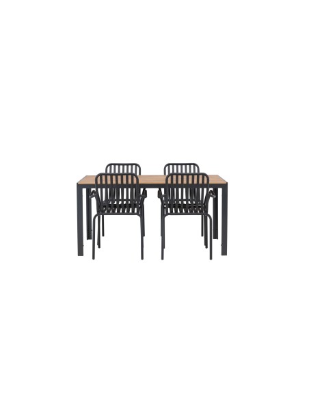 Matgrupp Break med Peking matstolar, 150 × 90 cm