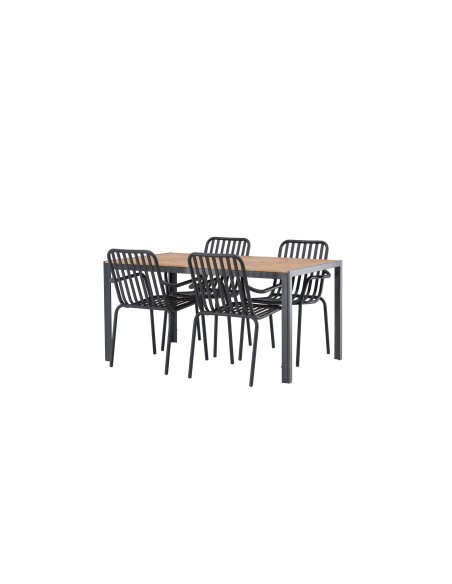 Matgrupp Break med Peking matstolar, 150 × 90 cm
