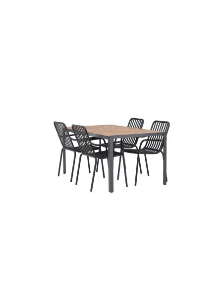 Matgrupp Break med Peking matstolar, 150 × 90 cm