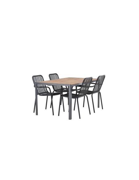 Matgrupp Break med Peking matstolar, 150 × 90 cm