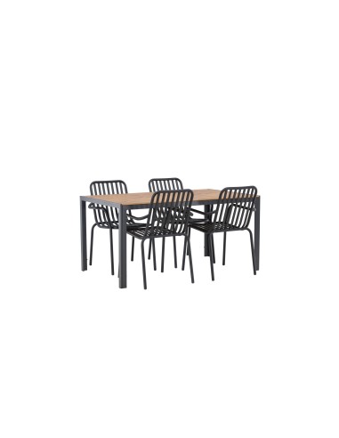 Matgrupp Break med Peking matstolar, 150 × 90 cm