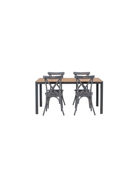 Matgrupp Break med Tablas matstolar, 150 × 90 cm