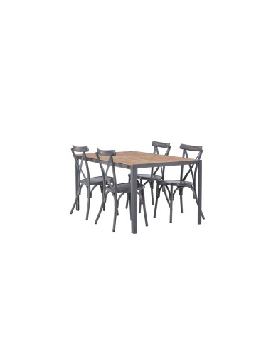 Matgrupp Break med Tablas matstolar, 150 × 90 cm